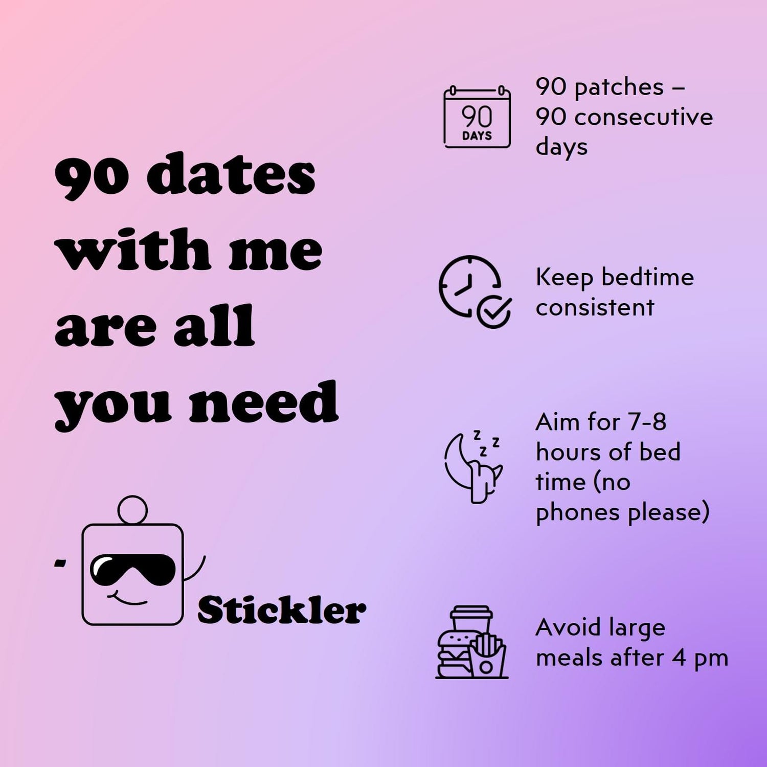 Stickler advising customers on how to use Patch Up's Rest Up sleep aid patches featuring Melatonin, Valerian Root, and Magnesium to promote restful sleep, reduce stress, and regulate sleep cycles.