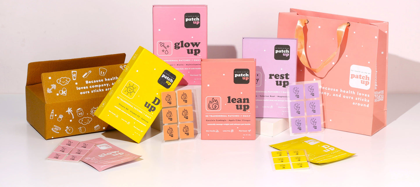 D up, glow up, lean up and rest up vitamin patches