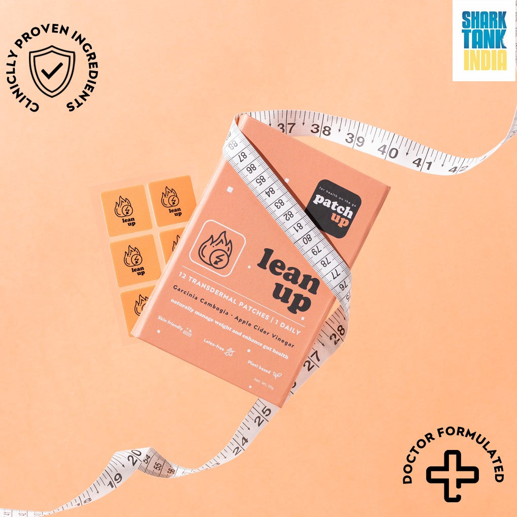 Lean Up weight loss patch box with patches and measuring tape